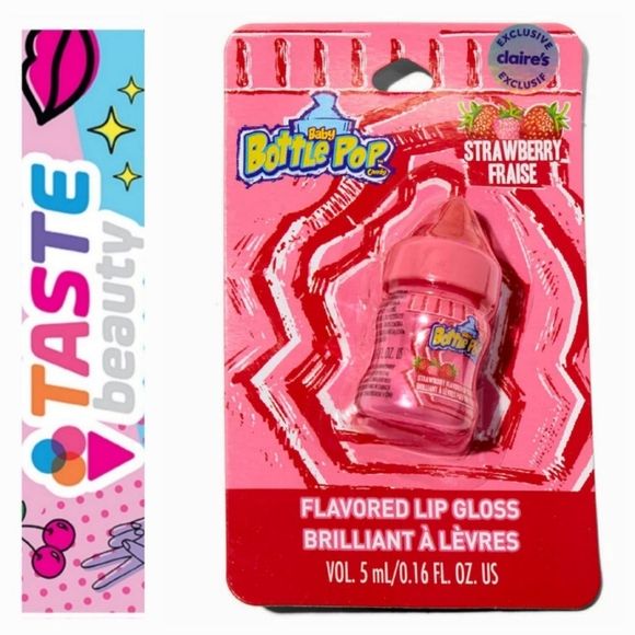 Taste Beauty x Baby Bottle Pop™ Candy Strawberry Flavored Lip Gloss - Picture 1 of 6